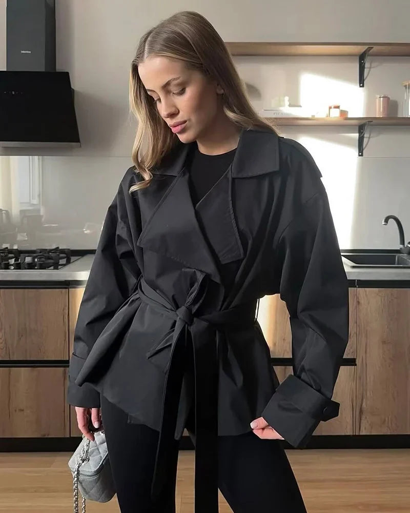 Short Belted Trench Coat - Joanne