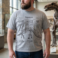 Short Sleeve Dinosaur Print Plus Size Shirt - Jim
