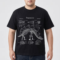 Short Sleeve Dinosaur Print Plus Size Shirt - Jim