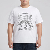 Short Sleeve Dinosaur Print Plus Size Shirt - Jim