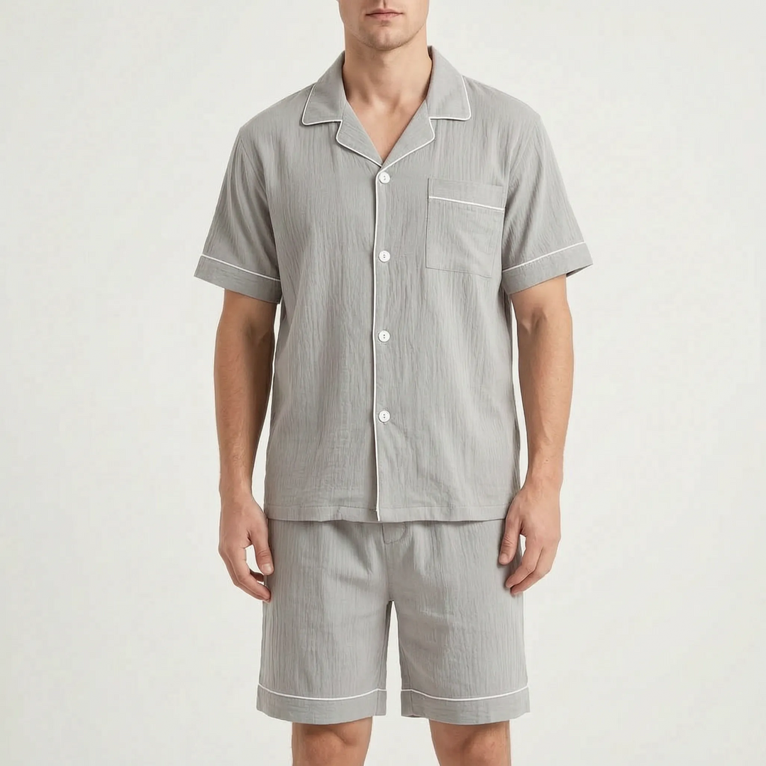 Short Sleeve Mens Pyjama Set - Sean
