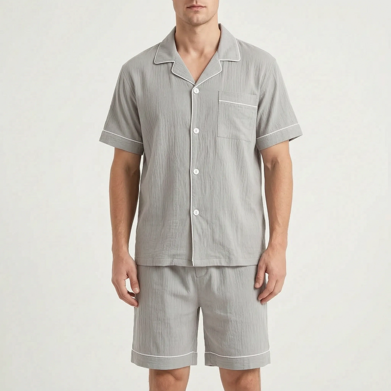Short Sleeve Mens Pyjama Set - Sean