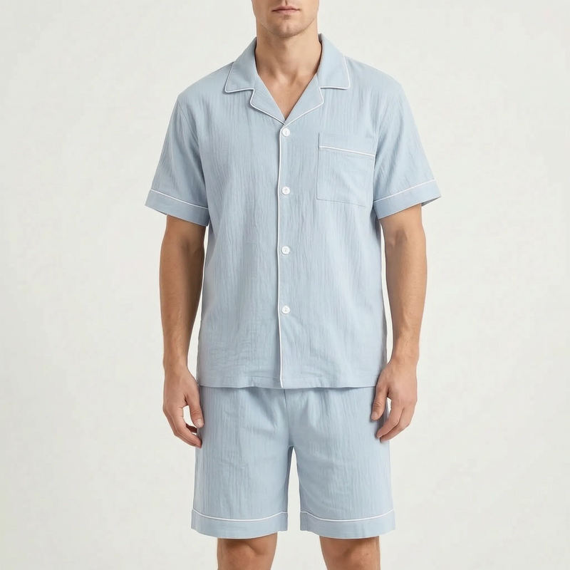 Short Sleeve Mens Pyjama Set - Sean