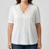 Short Sleeve Plus Size Women's Top - Melissa