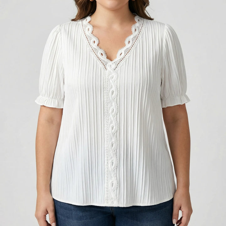 Short Sleeve Plus Size Women's Top - Melissa