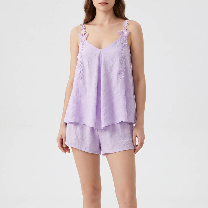 Sleeveless Pyjama Short Set - Felicia