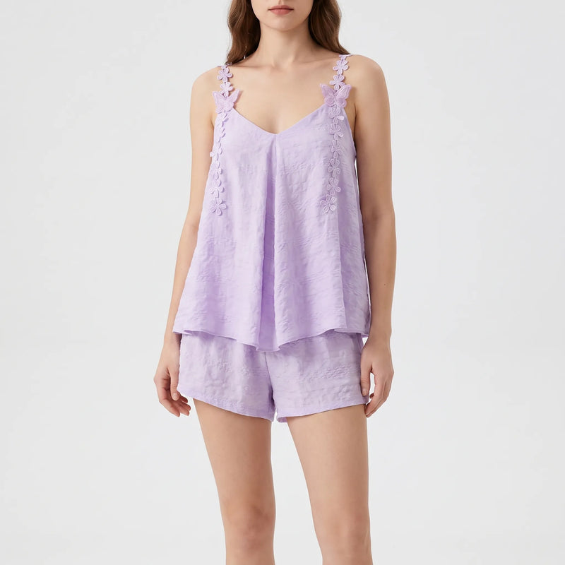 Sleeveless Pyjama Short Set - Felicia
