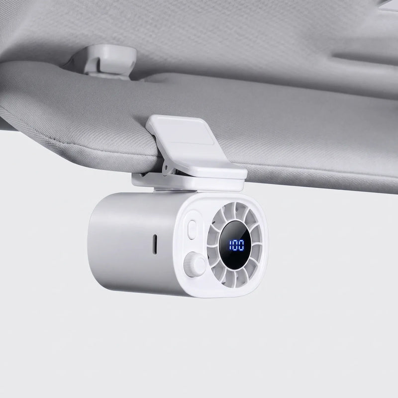 Small Clip On Fan With Display - Aerogrip