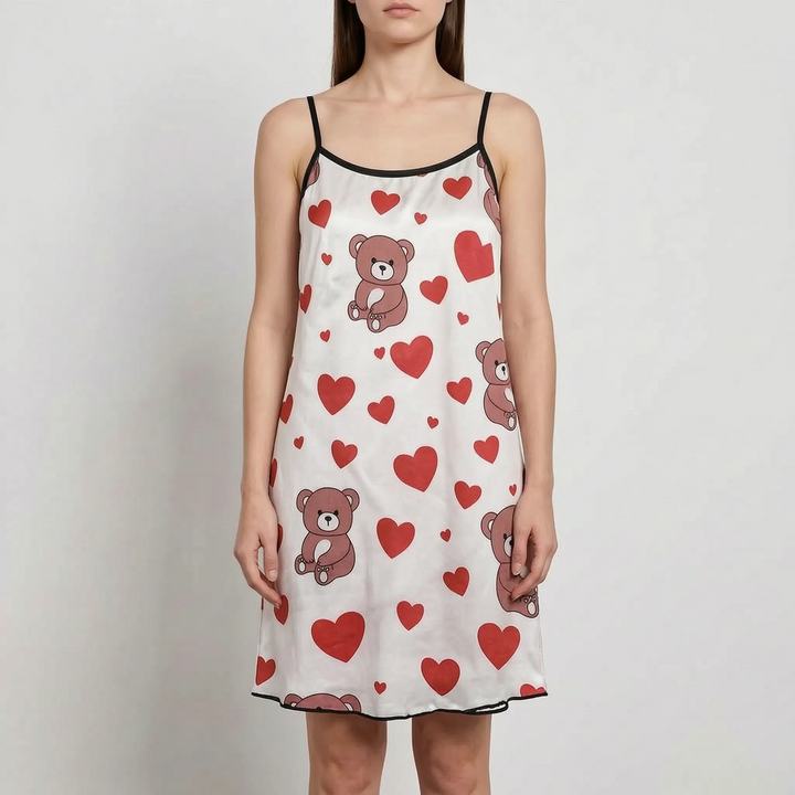 Smooth Patterned Chemise Nightgown - Eloise