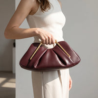 Soft Pleated Evening Clutch Bag - Drapeo