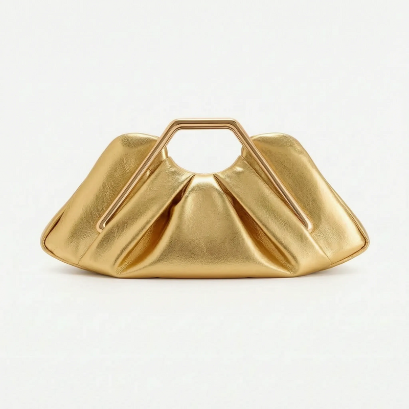 Soft Pleated Evening Clutch Bag - Drapeo