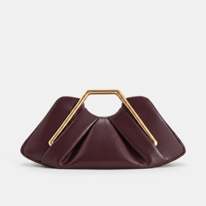 Soft Pleated Evening Clutch Bag - Drapeo