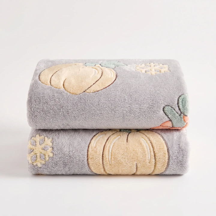 Soft Textured Floral Patterned Throw Blanket - Florisense