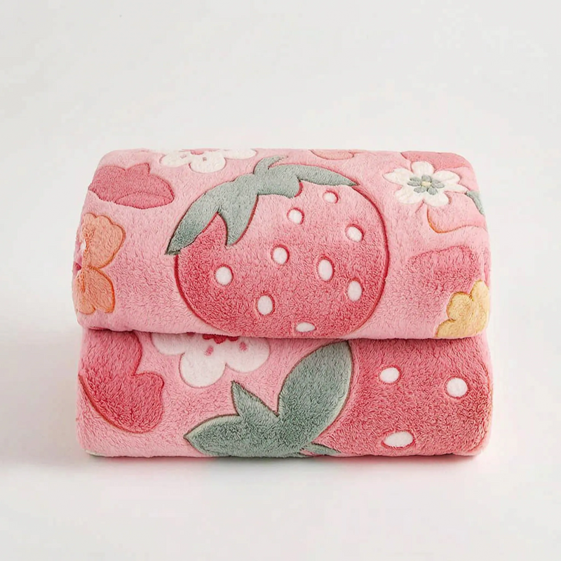 Soft Textured Floral Patterned Throw Blanket - Florisense