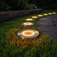Solar Powered Garden Ground Lights - Lumidisk