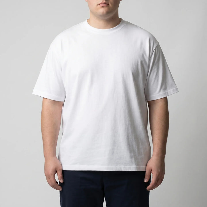 Solid Color Fitted Crew Neck Tee - Jeff