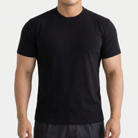 Solid Color Fitted Crew Neck Tee - Jeff