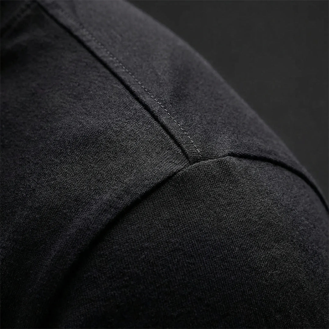 Solid Color Fitted Crew Neck Tee - Jeff