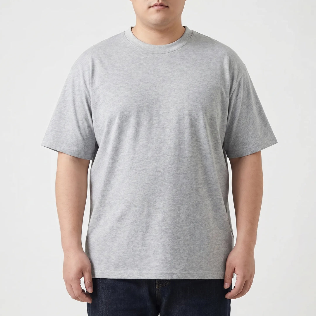 Solid Color Fitted Crew Neck Tee - Jeff