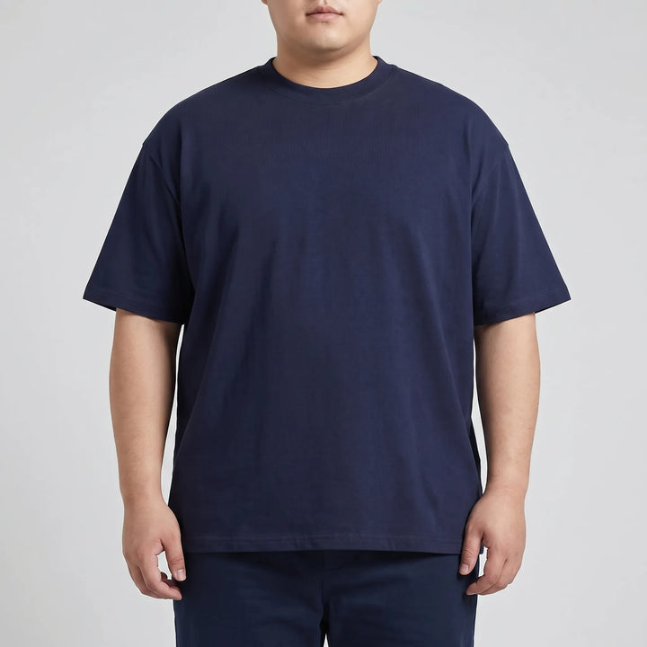 Solid Color Fitted Crew Neck Tee - Jeff