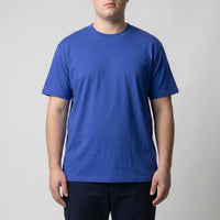 Solid Color Fitted Crew Neck Tee - Jeff