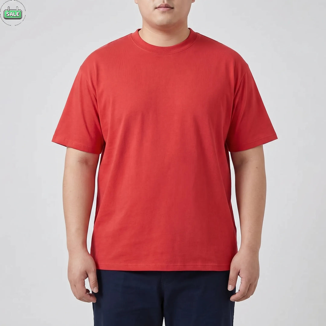 Solid Color Fitted Crew Neck Tee - Jeff