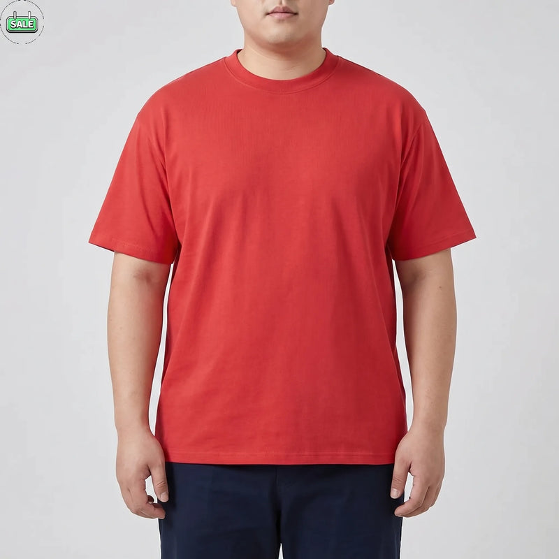 Solid Color Fitted Crew Neck Tee - Jeff