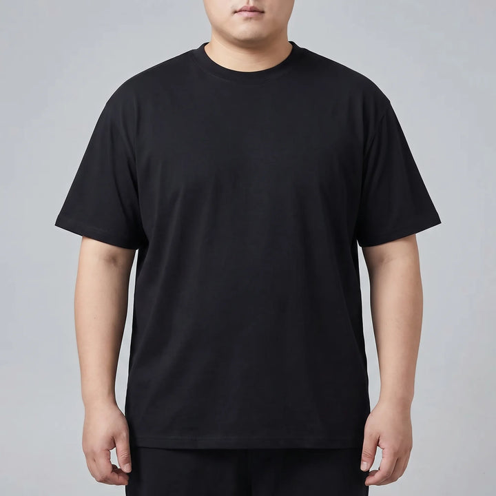 Solid Color Fitted Crew Neck Tee - Jeff