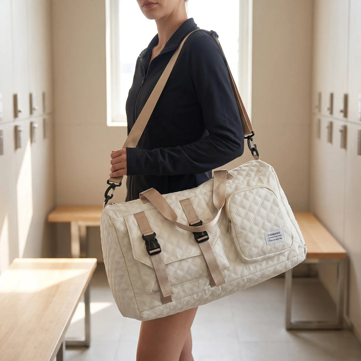 Spacious Quilted Casual Overnight Holdall - Brevyn