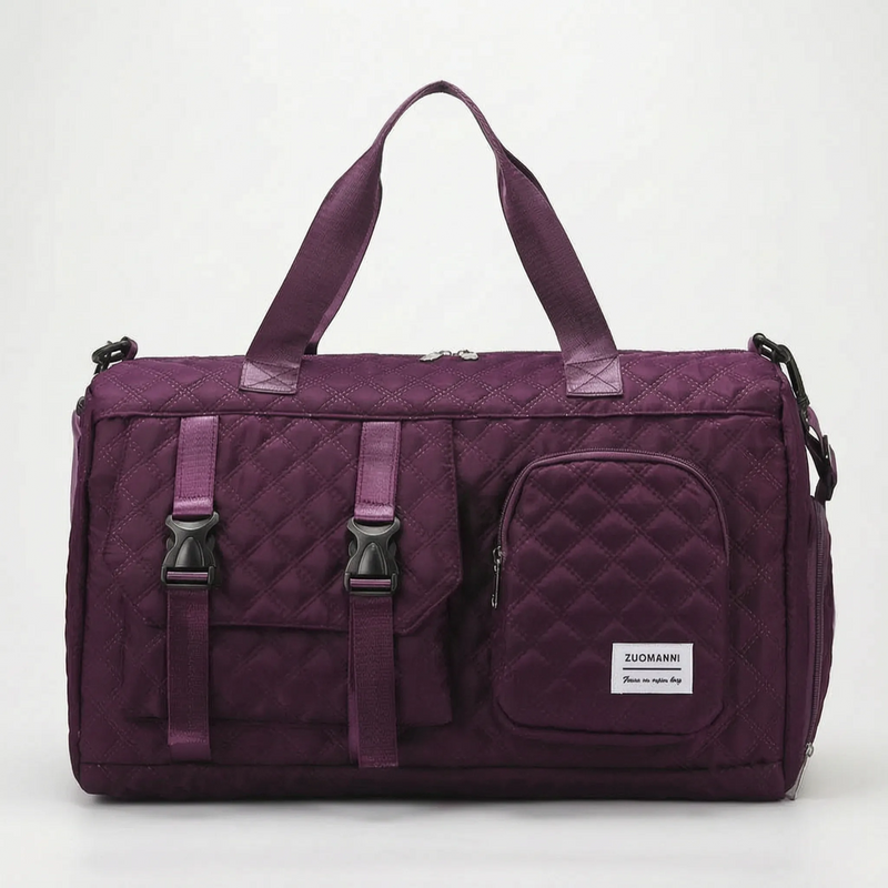 Spacious Quilted Casual Overnight Holdall - Brevyn