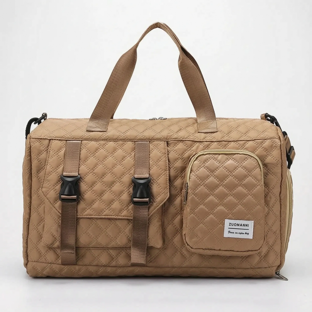 Spacious Quilted Casual Overnight Holdall - Brevyn