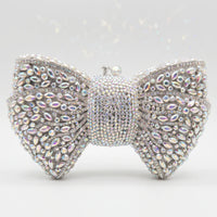 Sparkling Bow-Shaped Evening Clutch Bag - Bovena