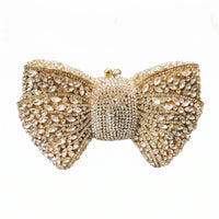 Sparkling Bow-Shaped Evening Clutch Bag - Bovena