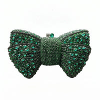 Sparkling Bow-Shaped Evening Clutch Bag - Bovena