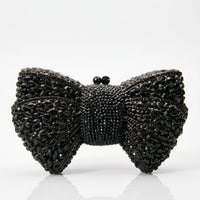 Sparkling Bow-Shaped Evening Clutch Bag - Bovena