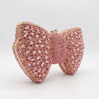 Sparkling Bow-Shaped Evening Clutch Bag - Bovena