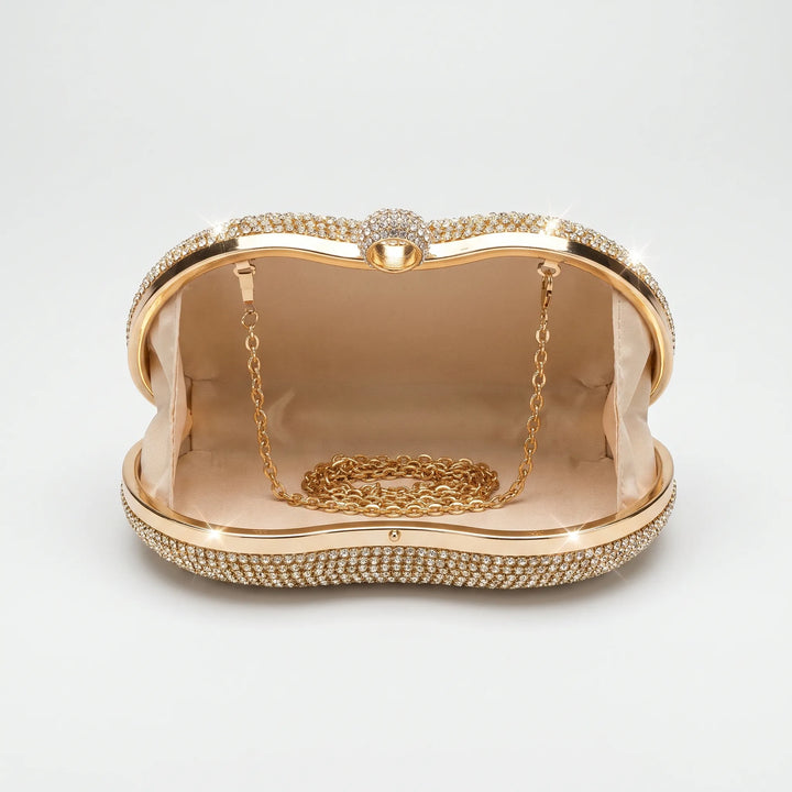 Sparkling Structured Evening Clutch Bag - Vespia