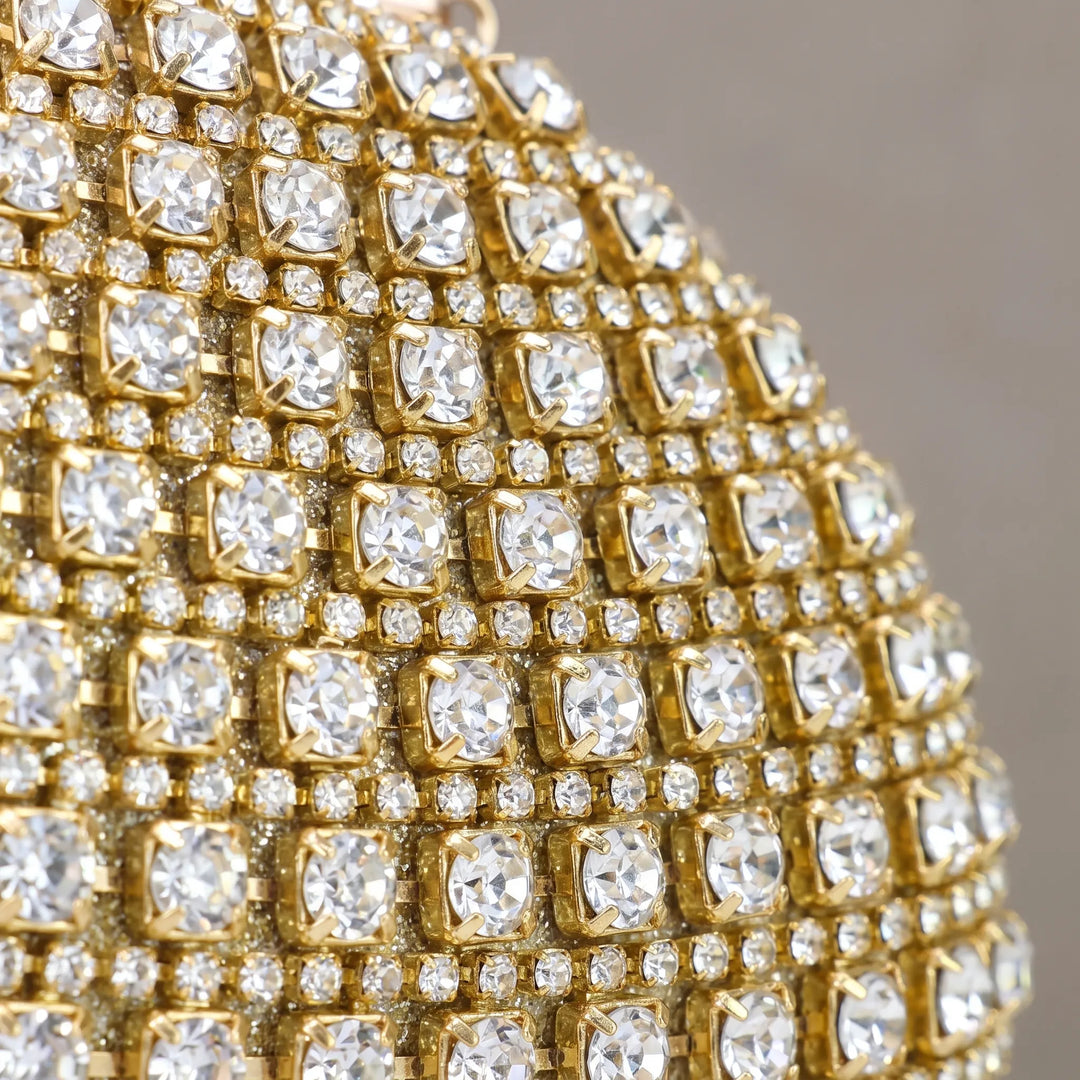 Sparkling Structured Evening Clutch Bag - Vespia