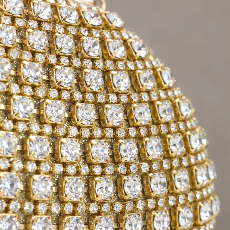 Sparkling Structured Evening Clutch Bag - Vespia