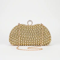Sparkling Structured Evening Clutch Bag - Vespia