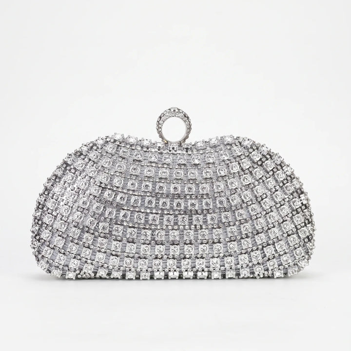 Sparkling Structured Evening Clutch Bag - Vespia