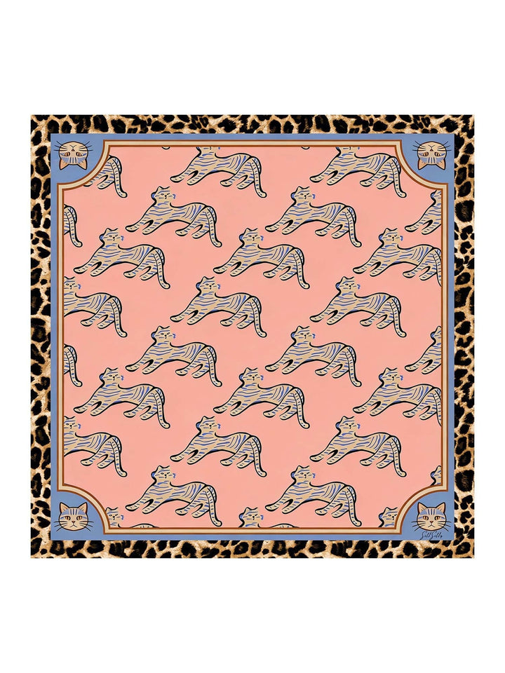 Square Leopard Print Scarf - Felinora