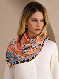 Square Leopard Print Scarf - Felinora