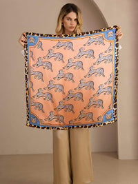 Square Leopard Print Scarf - Felinora