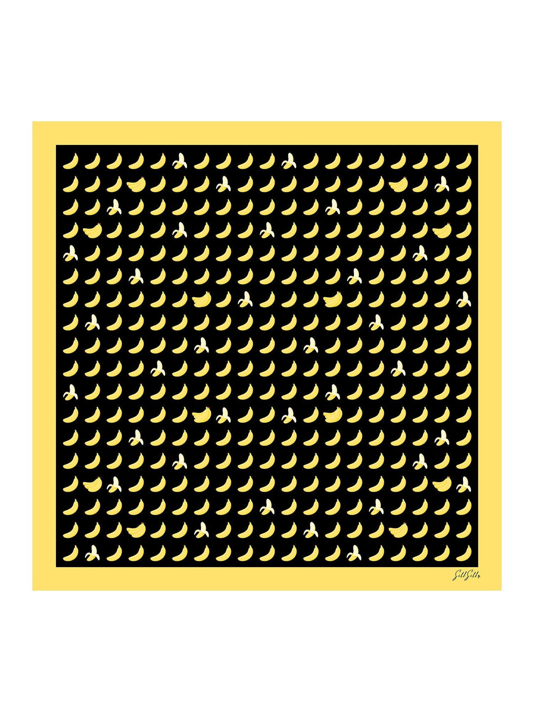 Square Pop Art Printed Scarf - Bananica