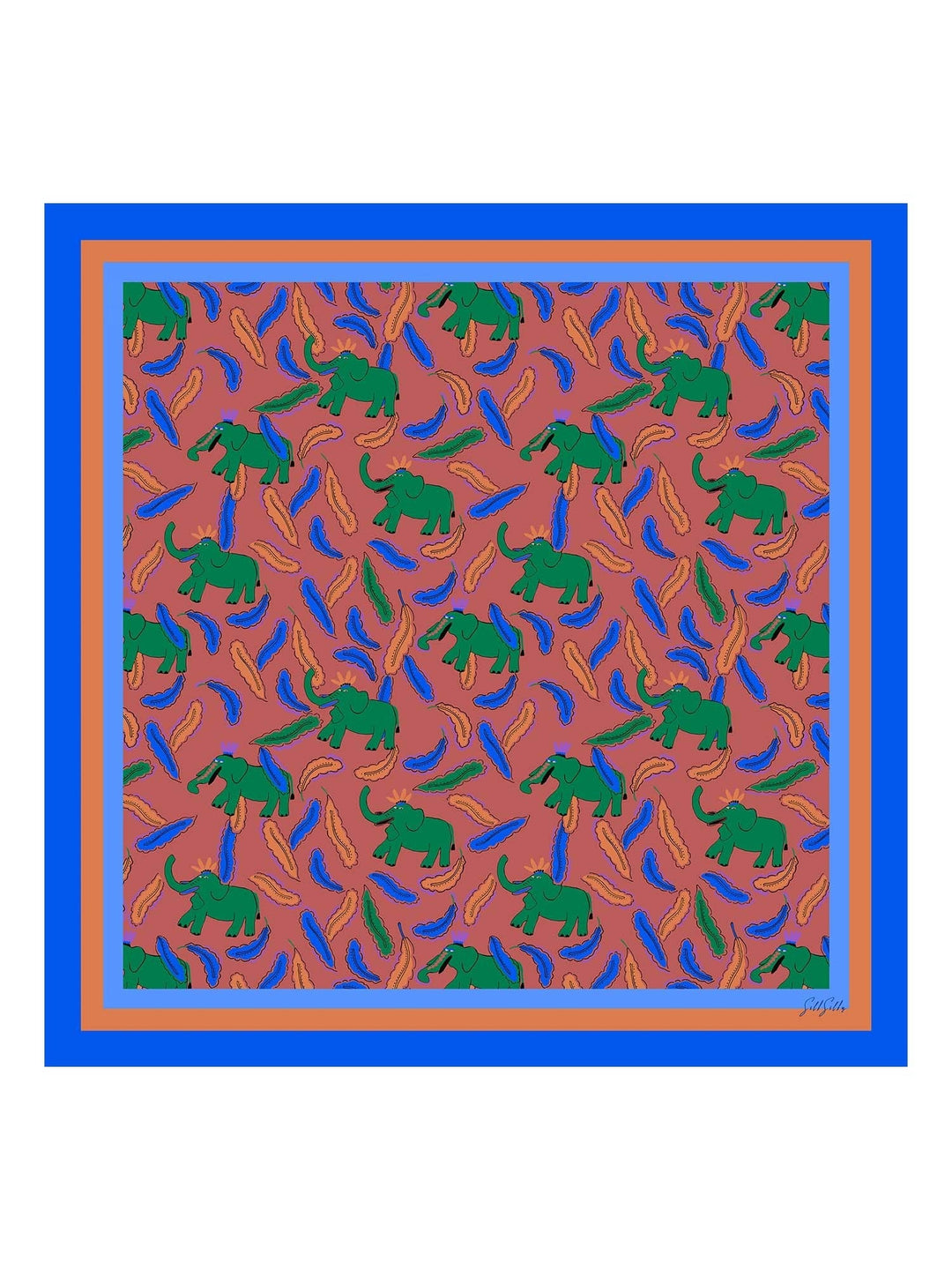 Square Printed Neck Scarf - Zambeza