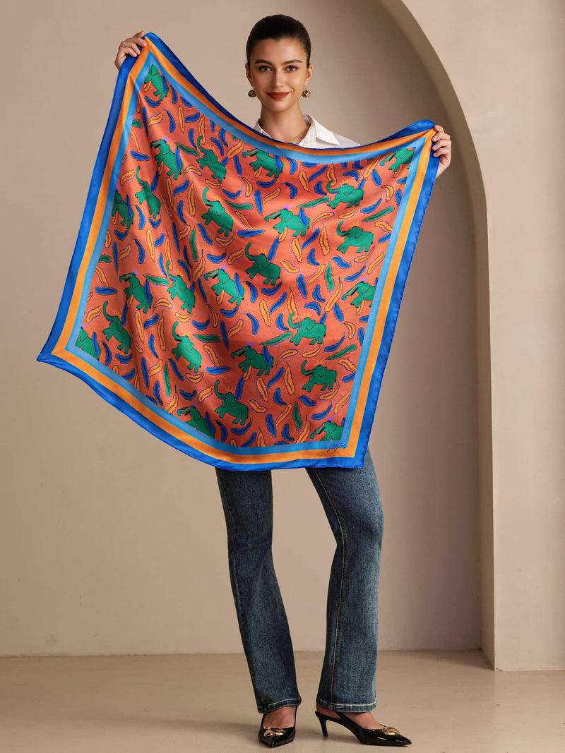 Square Printed Neck Scarf - Zambeza