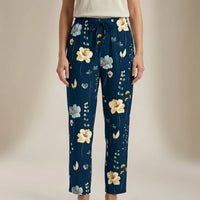 Straight-Leg Printed Casual Pants - Lucia