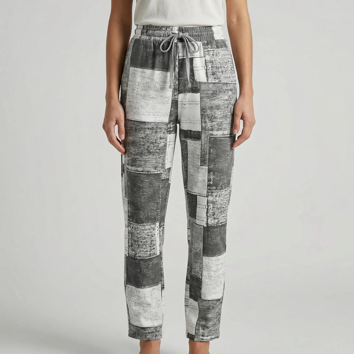 Straight-Leg Printed Casual Pants - Lucia
