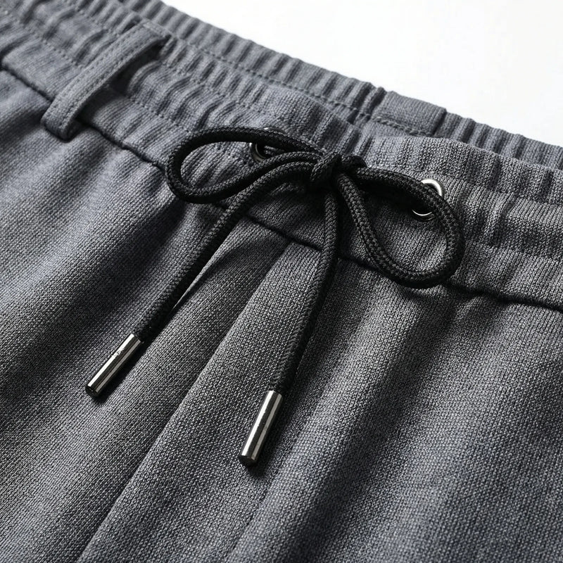 Straight Fit Elastic Waist Casual Pants - Donnie